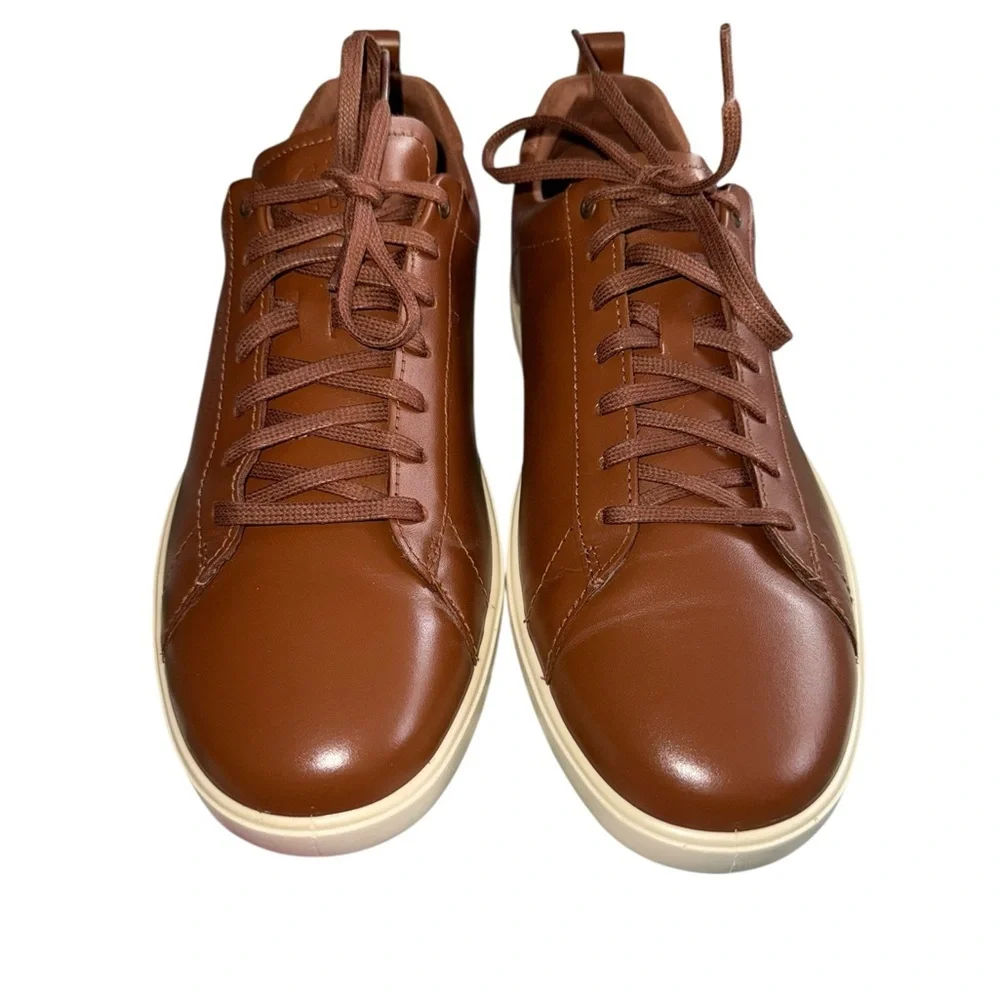 Cole Haan Grand+ Crosscourt Tan Leather Sneakers Size 10.5 M
